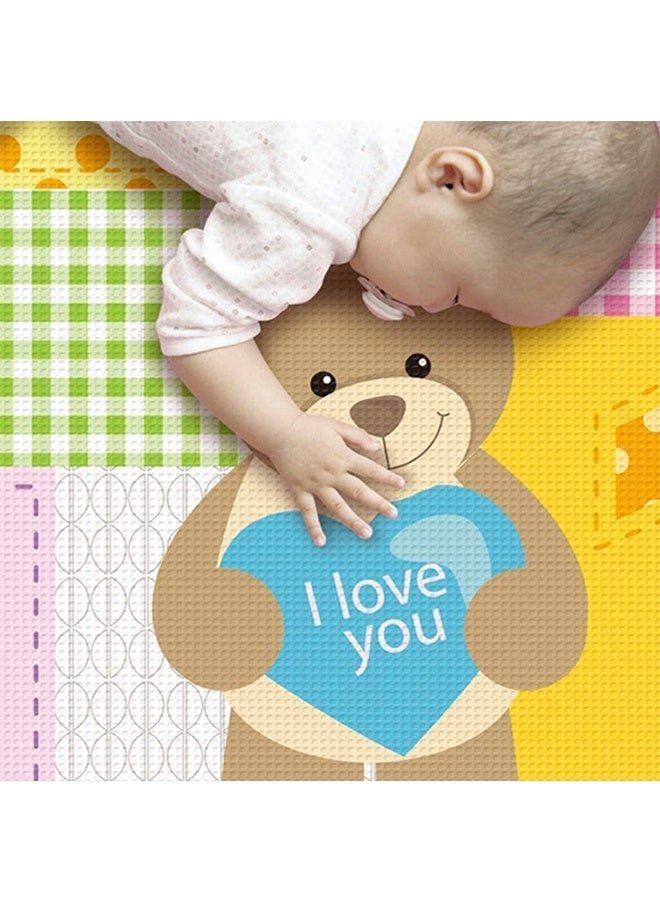 JCB CHIC Foldable Baby Play Mat, 200 * 180 * 1CM Extra Large Waterproof Activity Playmats for Babies,Toddlers, Infants, Play & Tummy Time, Foam Baby Mat for Floor,Indoor Outdoor Use  - Image 2