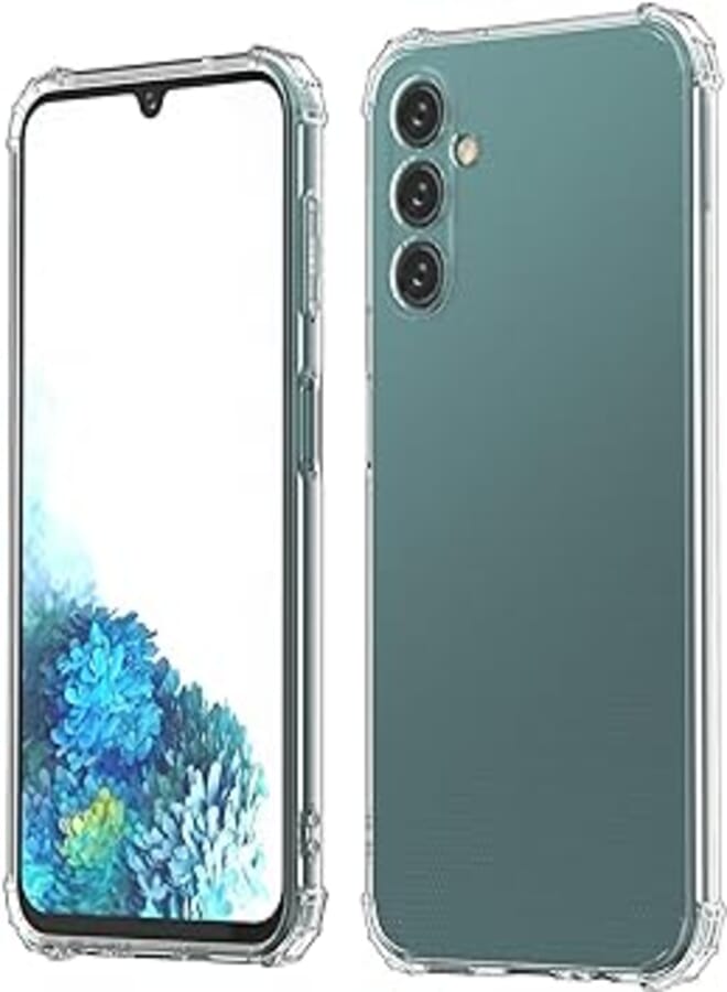 Protective Shock Absorption Bumper soft Transparent Armor Case For Samsung Galaxy A14 5G/4G (Transparent)