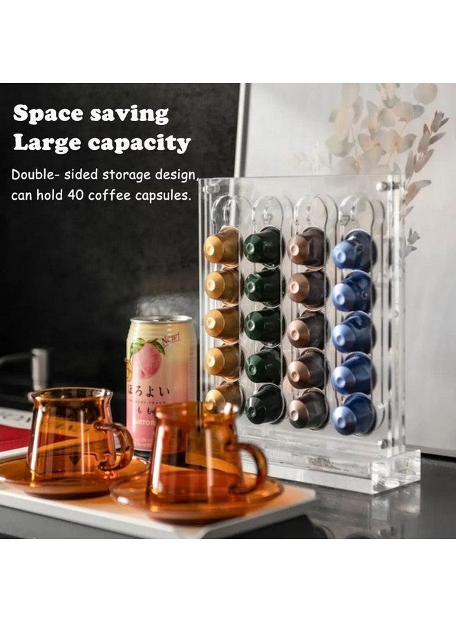 Nynelly Acrylic Coffee Pod Holder, Coffee Capsule Holder Rack for NESPR Capsules Originalline, Coffee Pod Storage Organizer Stand, Hold 40 Capsules for Kitchen, Office, Coffee Bar - Image 4
