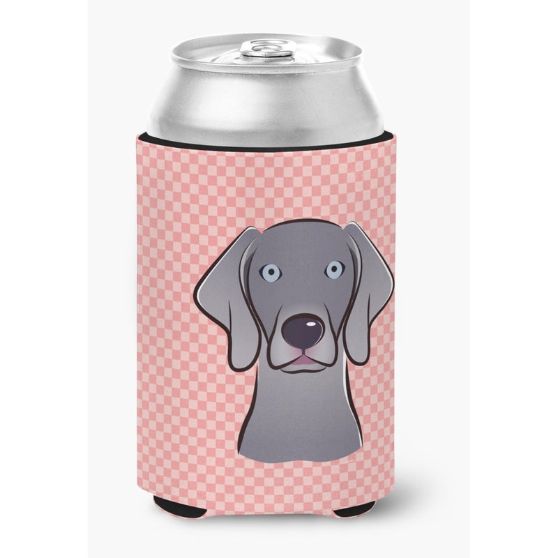 Caroline's Treasures Checkerboard Blue Weimaraner Can or Bottle Hugger BB1231CC 