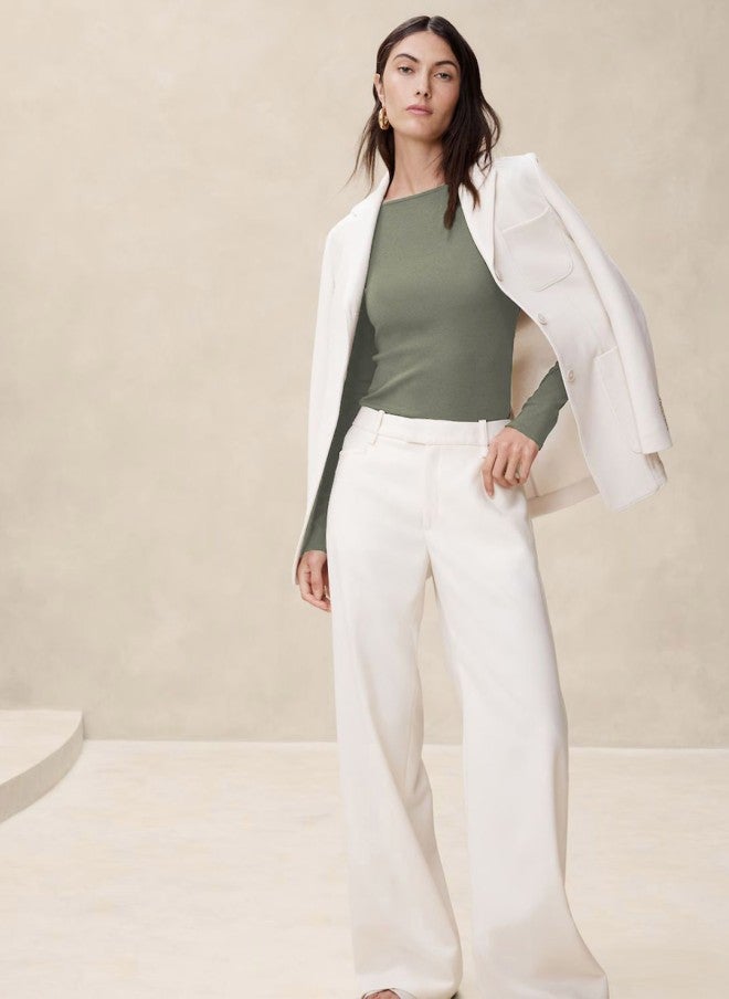 Athena بلوزة خضراء ضيقة للنساء - Image 4