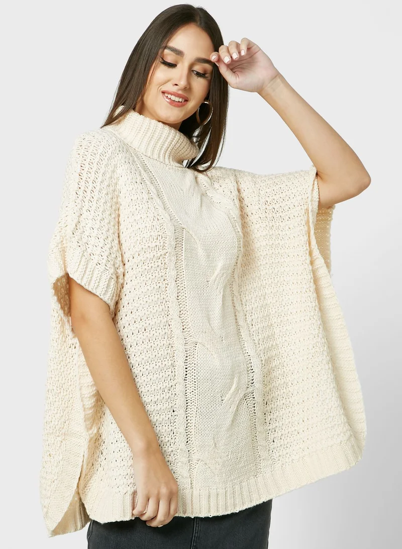 ELLA Turtleneck Short Sleeve Sweater