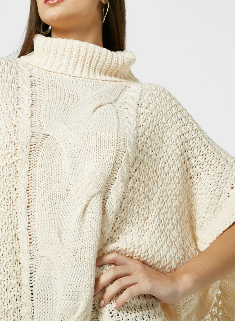 ELLA Turtleneck Short Sleeve Sweater