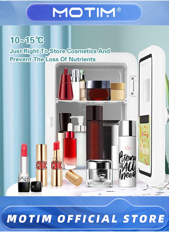 Motim Mini Fridge 4 Liter/6 Can Portable Cooler Travel Compact Refrigerator AC/DC Personal Fridge Thermoelectric for Food & Drinks & Skin Care & Milk for Travel & Car & Office (White)  - Image 2