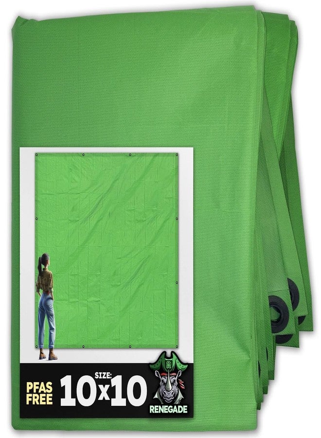 Renegade Industrial Strength Tarp | 10’ x 10’ | PFAS & PVC Free | Rip, Tear, UV & Waterproof | Ultra Tough Weather Protective Cover | Construction Agriculture Home Garden Patio Camping Boat Outdoor - Image 1