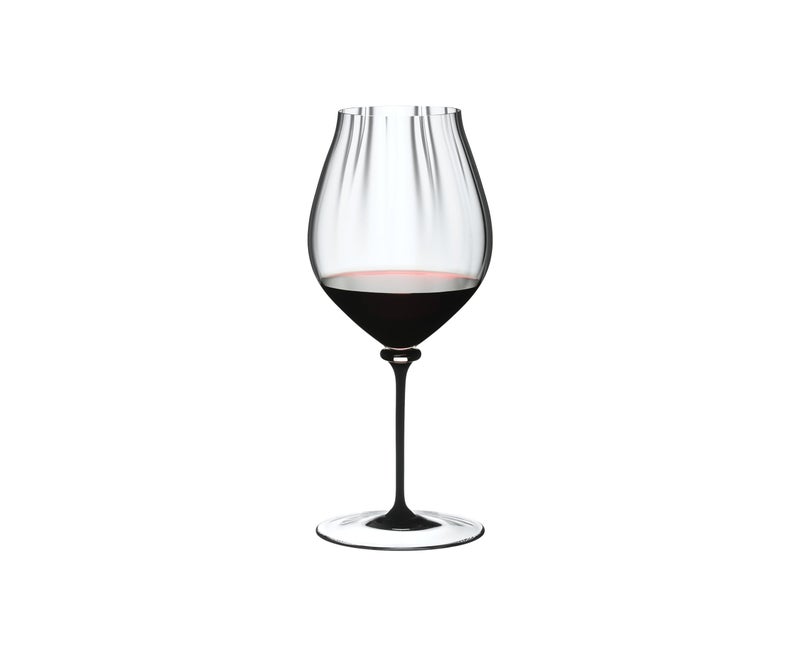 Riedel 488467 D Fatto A Mano Performance Pinot Noir Wine Glass 29 oz Clear Black Stem