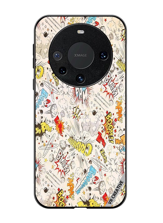 VR CREATIVE Protective Case Cover For Huawei Mate 60 Comic Book Sticker Design Multicolour - Image 1