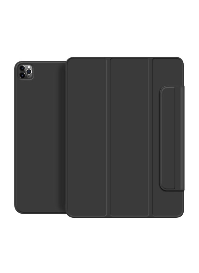 For IPadAir6/5 Protective Cover 2024 Apple Pro11 Magnetic Buckle 13 Inches 3 Y Folding Horizontal And Vertical-color:Black - Double-sided Clip With Buckle -Applicable Models:Pro 7-13inch (M4)  - Image 1