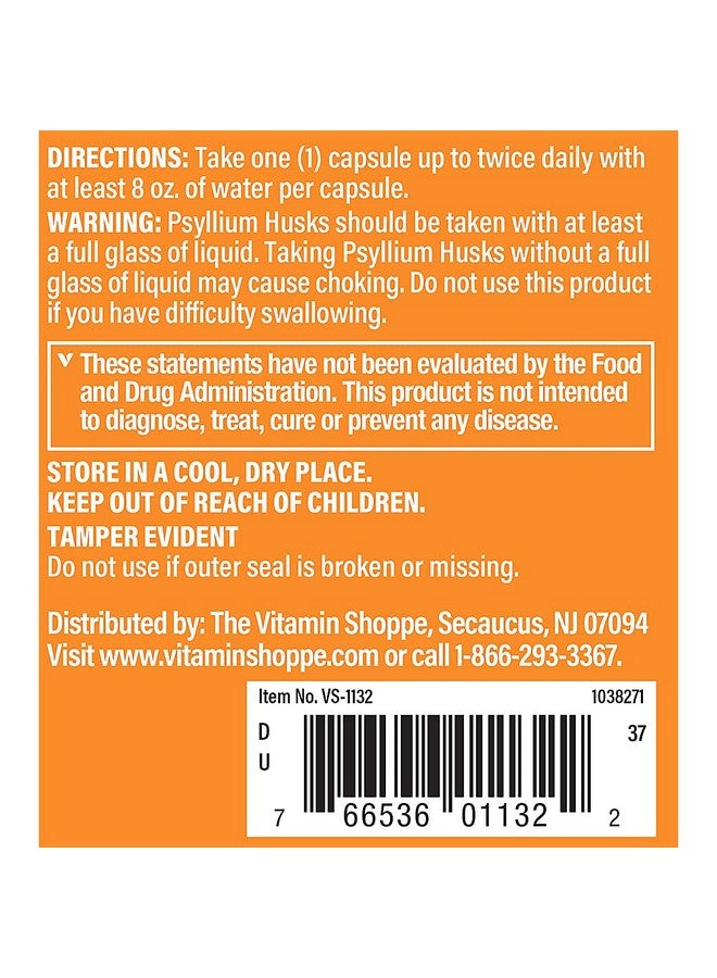 The Vitamin Shoppe قشور السيليوم - مكمل ألياف بلانتاجو أوفاتا يدعم الانتظام والكوليسترول الصحي، 840 ملغ لكل حصة - خالي من الغلوتين (100 كبسولة) من ذا فيتامين شوب - Image 4