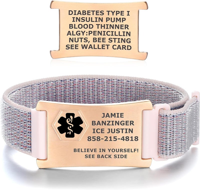 Divoti Custom Engraved Medical Alert ID Bracelet – Dual-Sided Wristband, Stainless Steel – Durable & Rust Free – Adjustable & Trim-to-Fit – Emergency Medical Info Band for Men & Women - Image 1