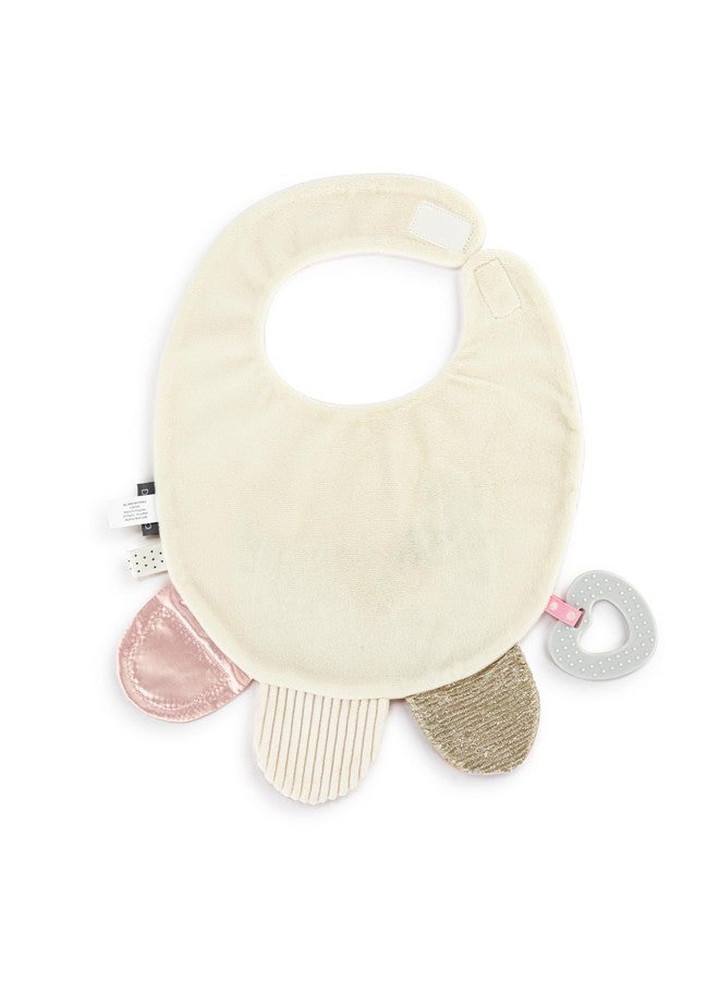 ديمداكو مريلة أنشطة للأطفال من ديمداكو، مقاس 11.5 × 10 بوصة، قماش ملون، محكم، لمسة، حلقة تسنين، تغذية، لون وردي، تصميم بجعة - Image 3