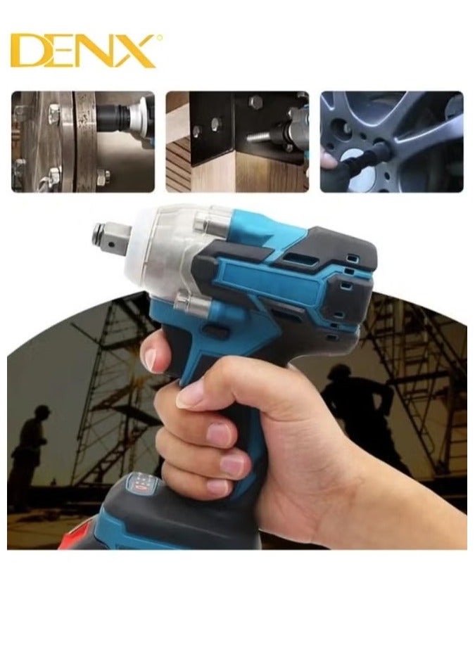 Denx Cordless drill with a speed of 2000 rpm, equipped with two 21 V batteries and an integrated accessory bag for drilling and tightening car tire screws, and many uses | 1660 rpm | 12.8 mm | dx 2568 - Image 5