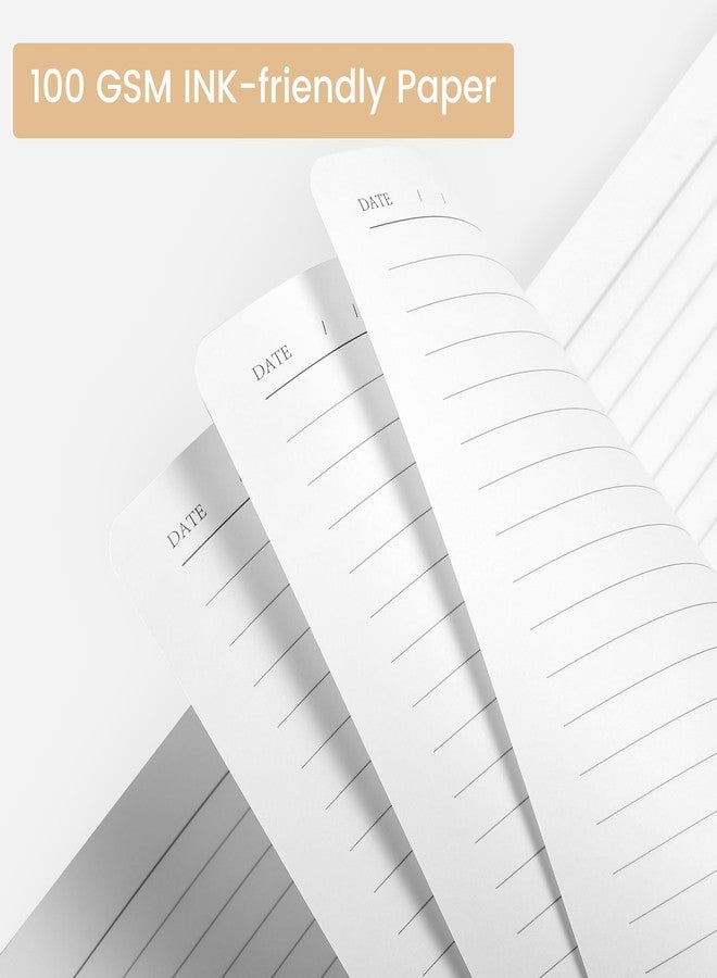CAGIE 2 Pack Notebooks Journals for Women Men Hardcover A5 Journaling Notebooks Leather Journals for Writing Thick Journal Supplies Diary, Green& Black - Image 3