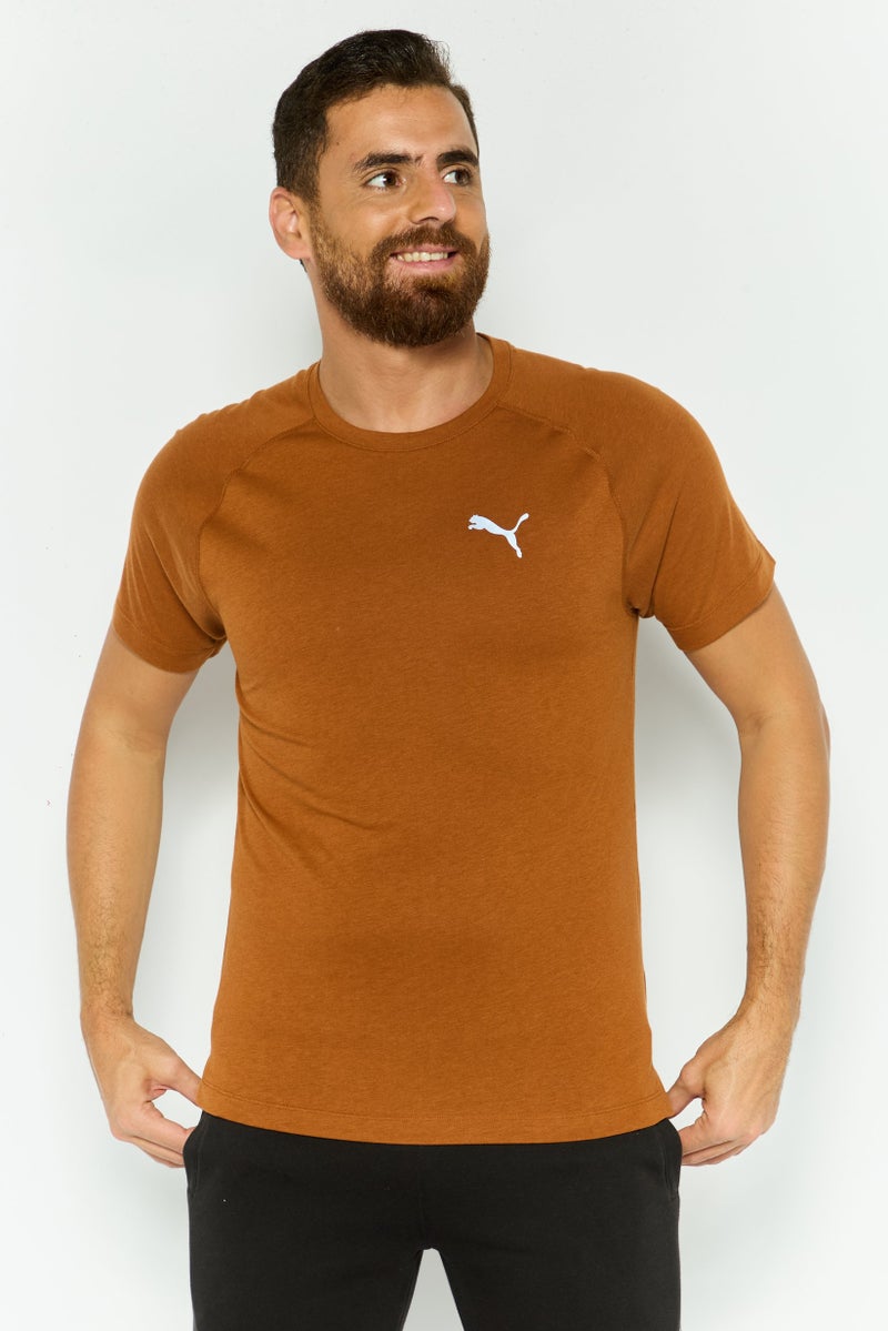 PUMA Men Sportswear Fit Short Sleeve Ruining T Shirt, Rust - Image 1