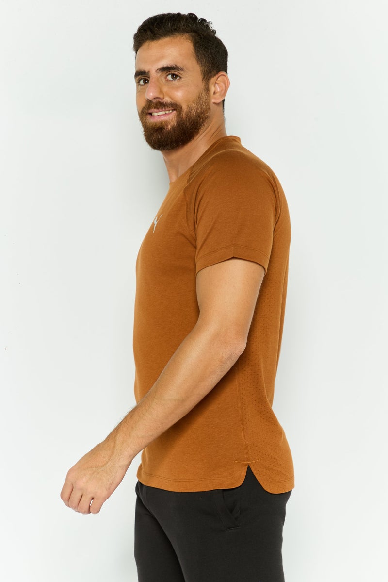 PUMA Men Sportswear Fit Short Sleeve Ruining T Shirt, Rust - Image 2