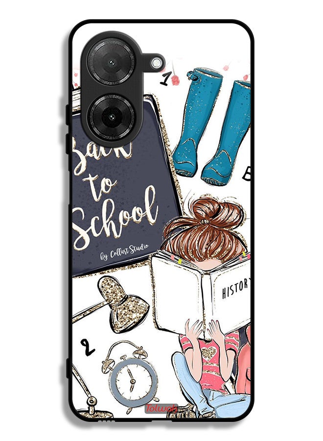 Tolwak Xiaomi Redmi A5 4G Protective Case Cover Back To School Girl Reading History - Image 1