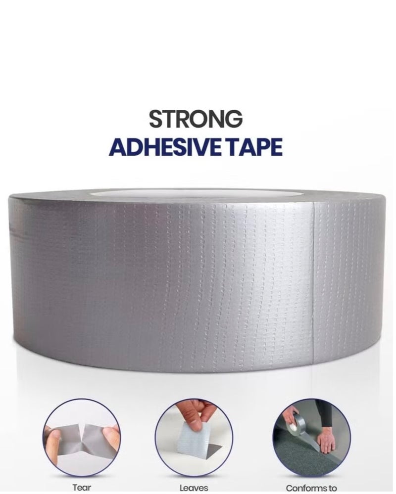 Samettex 3 Roll of Silver Duct Tape 10 Yards x 2 Inches, Heavy-Duty Waterproof Tape for Patching, Sealing, Securing Cables, and Labels, Easy to Remove and Leaves No Residue - Image 3