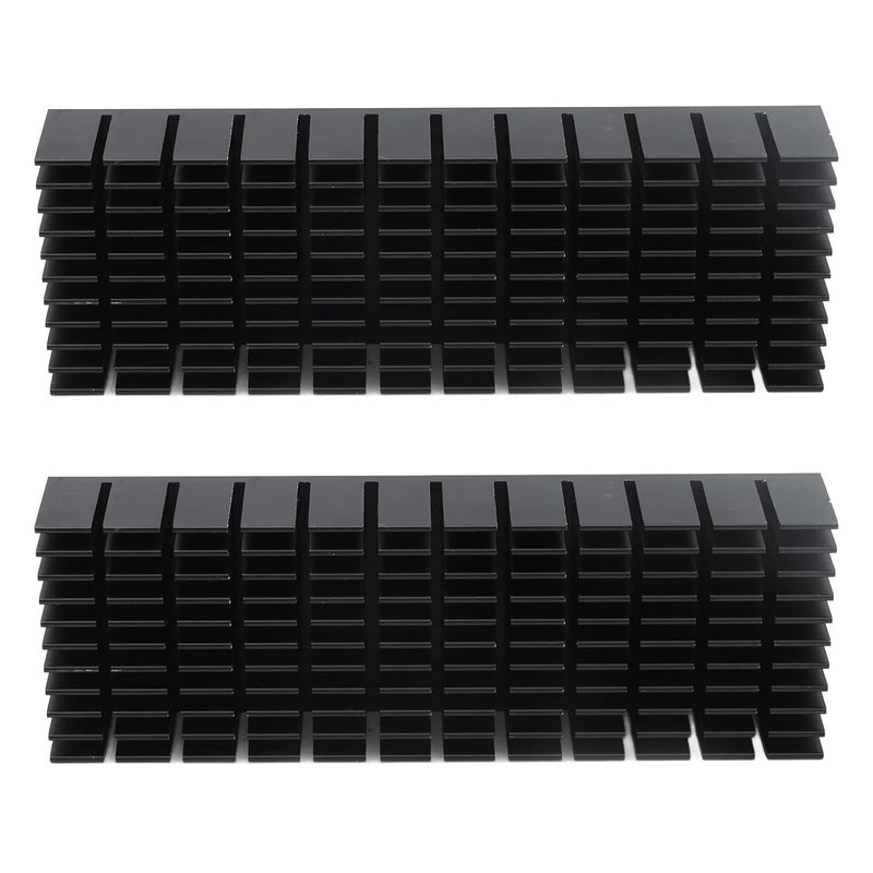 2 Pack Aluminum Cooling Fins Heatsink Kit With Back Glue 120x40x20mm - Image 1