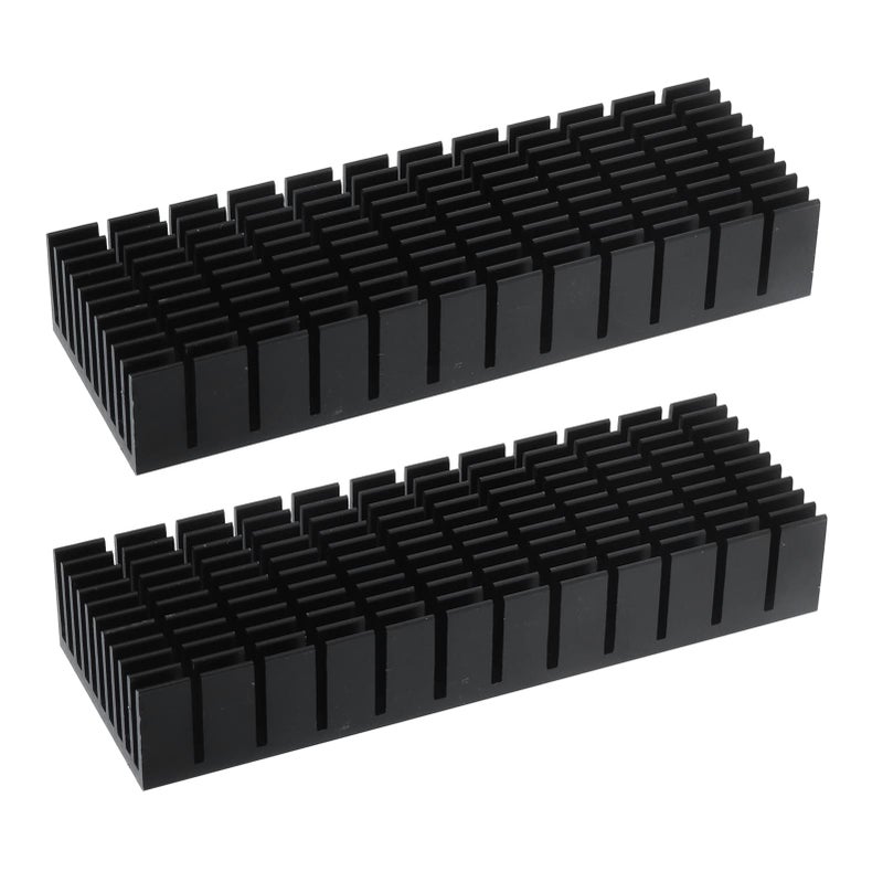 2 Pack Aluminum Cooling Fins Heatsink Kit With Back Glue 120x40x20mm - Image 4