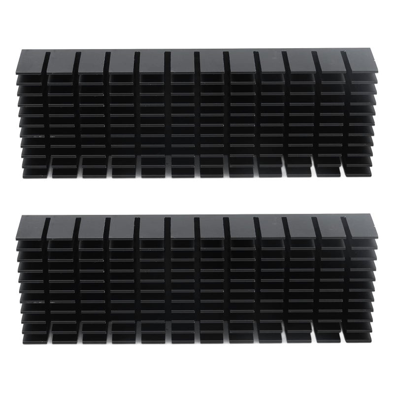 2 Pack Aluminum Cooling Fins Heatsink Kit With Back Glue 120x40x20mm - Image 2
