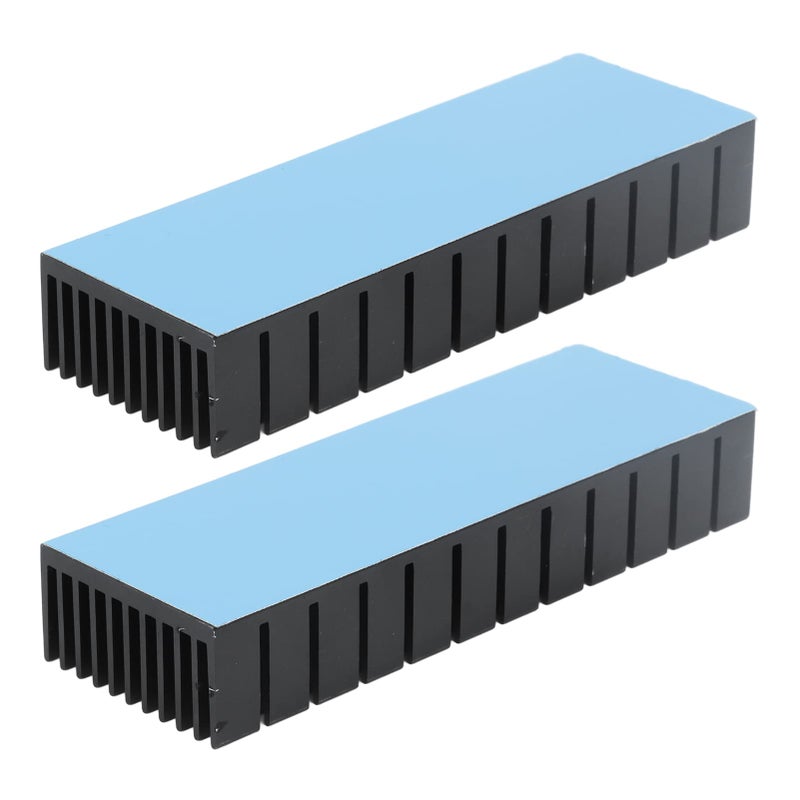 2 Pack Aluminum Cooling Fins Heatsink Kit With Back Glue 120x40x20mm - Image 5