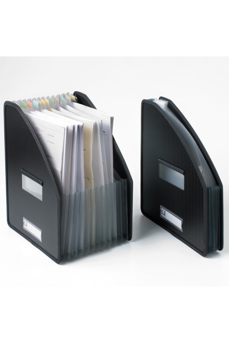 Expanding Magazine Holder 13 Pocket Black Color - BT813  - Image 2