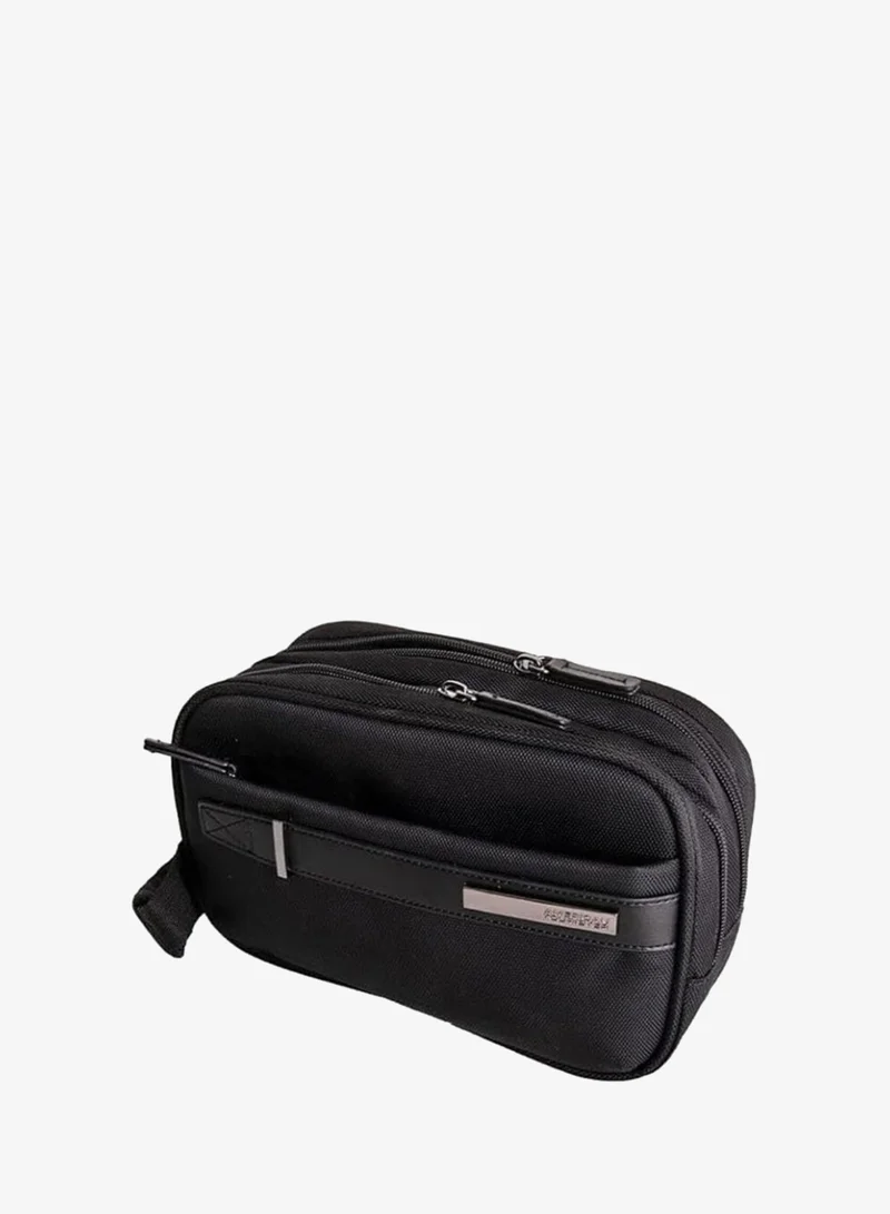 AMERICAN TOURISTER  Nobleton Clutch Bag, 100% Polyester, Black|Metallic Zipper|Carry Phone, Accessories & Essentials|Lightweight, Stylish & Multifunctional - 1 Year International Warranty  | Best Price UAE