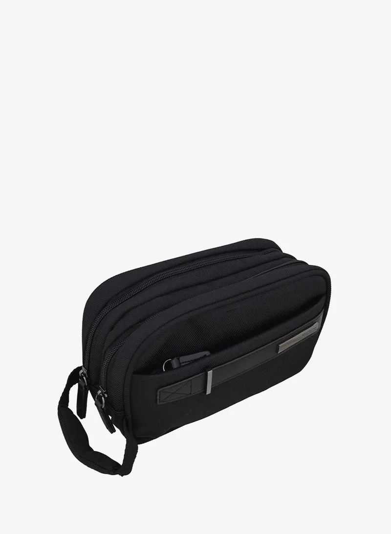 AMERICAN TOURISTER  Nobleton Clutch Bag, 100% Polyester, Black|Metallic Zipper|Carry Phone, Accessories & Essentials|Lightweight, Stylish & Multifunctional - 1 Year International Warranty  | Best Price UAE