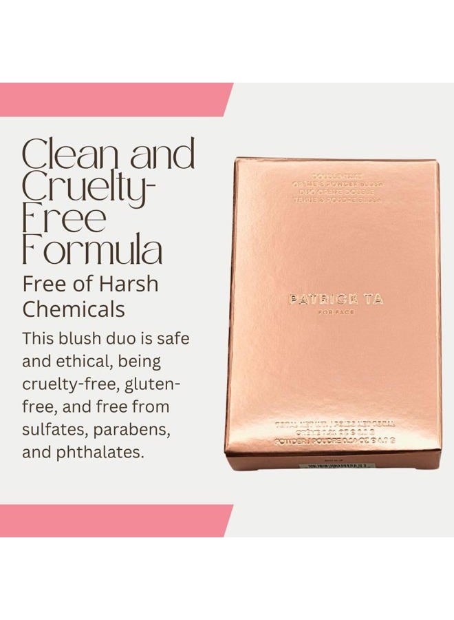 Patrick Ta Major Headlines Double-Take Crème & Powder Blush Duo - Just Enough - Soft Blue Pink - Image 5