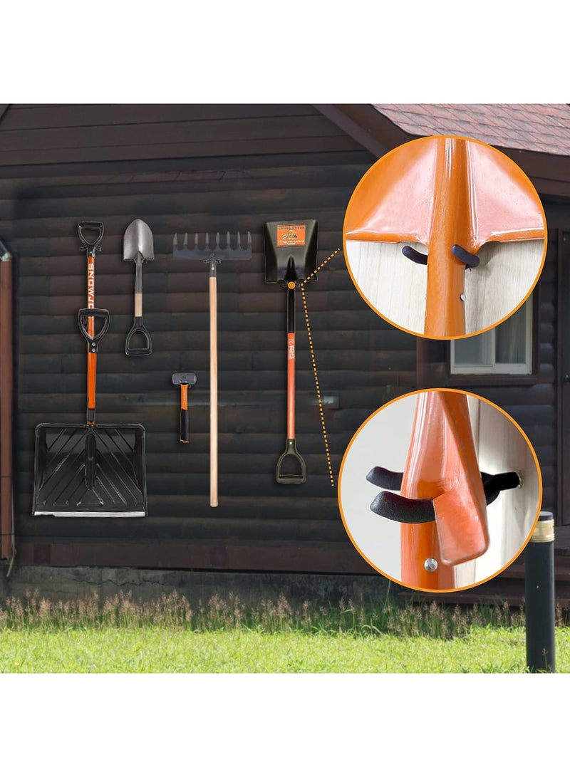 Suntown 16 PCS Screw in U Utility Hooks, Black, Shovel Holder Wall Mount, U Hooks for Hanging Garden Tools for Garage Workshop Storage Hang Shovels Rakes Brooms Sports Equipment Tennis Racket - Image 4