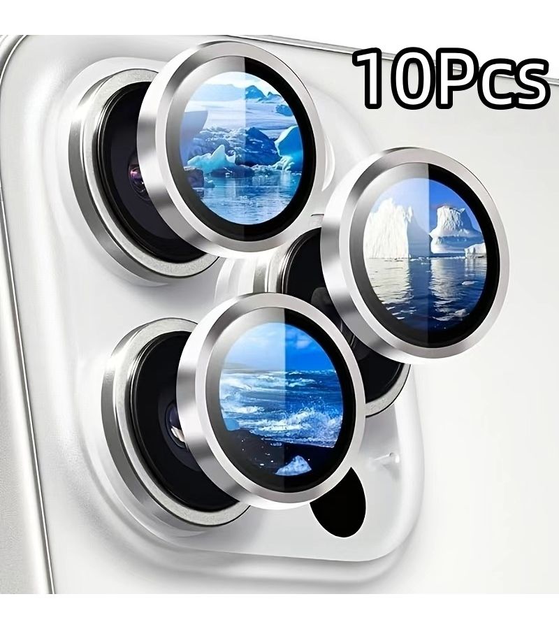 10 Pack High Definition Tempered Glass Camera Lens Protectors For iPhone 17 16 16Plus Golden - Image 2