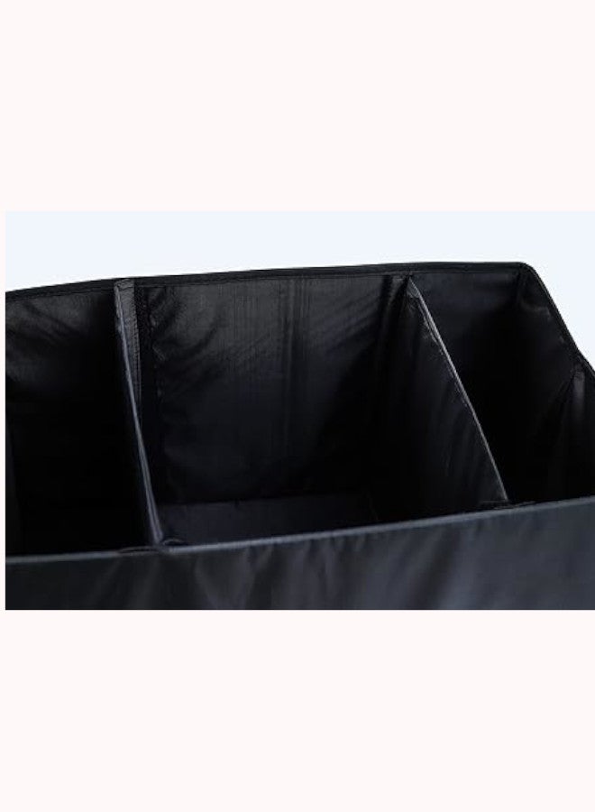 كيا صندوق تخزين منظم لصندوق السيارة قابل للطي، مع جيوب صغيرة، حجرات حاوية للحمولة، منظم للاحذية، اسود- الوان متعددة (كيا) - Image 4