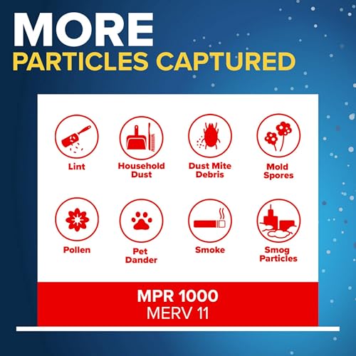 Filtrete 12x24x1 AC Furnace Air Filter, MERV 11, MPR 1000, Micro Allergen Defense, 3-Month Pleated 1-Inch Electrostatic Air Cleaning Filter, 2 Pack (Actual Size 11.719x23.72x0.85 in) - Image 5