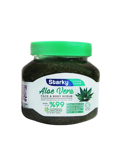 Natural Scrub Cream With Aloe vera For Face And Body - 300 ml