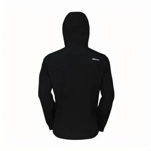 BKK SOFT SHELL JACKET Black Fishing Hunting Jacket DWR Softshell Outdoor Hiking Coat (US, Alpha, X-Large, Regular, Regular, Black) - Image 3