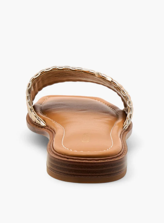 Celeste Women's Textured Slip-On Flat Sandals