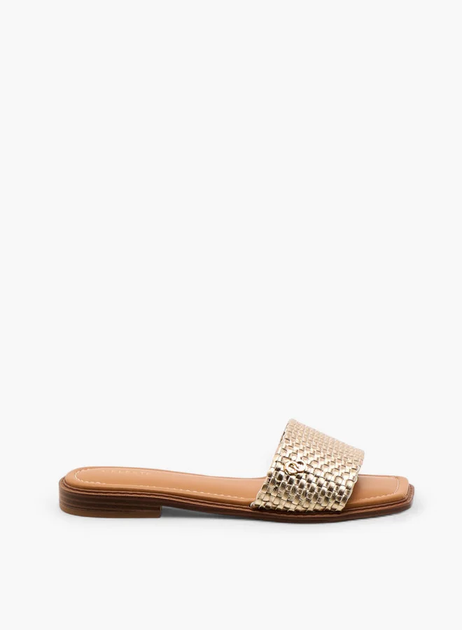 Celeste Women's Textured Slip-On Flat Sandals