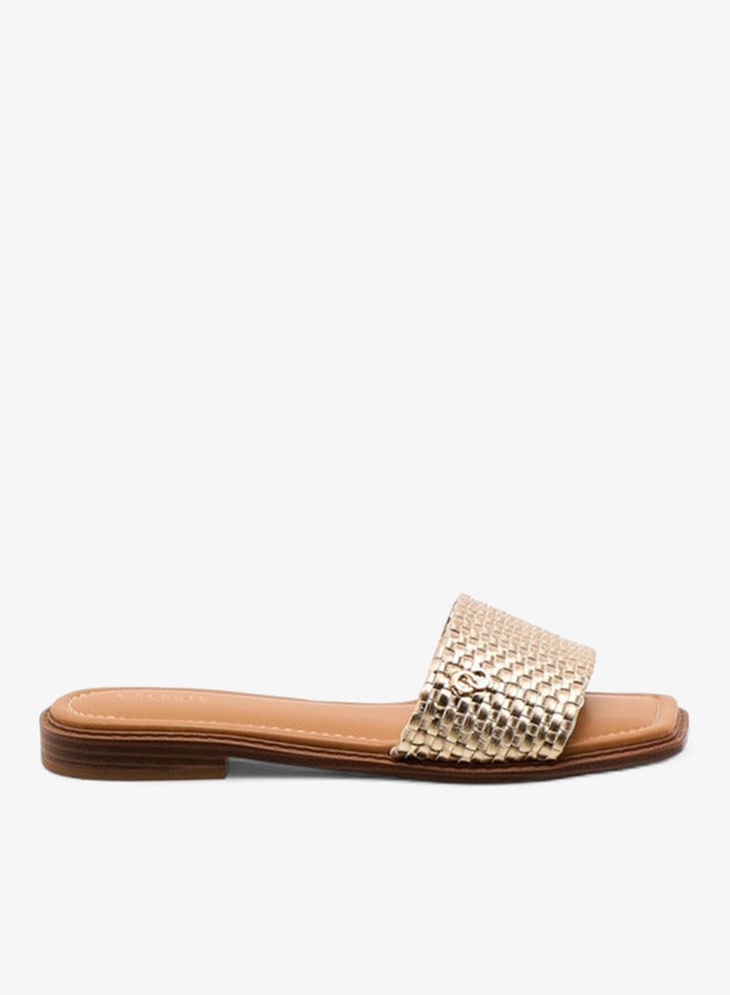 سيليست صنادل نسائية مسطحة سهلة الارتداء بنقش - Image 1