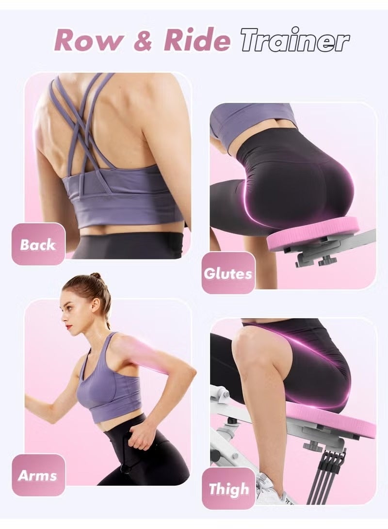 JOGAMS Home Squat Machine, Rodeo Core Exercise Machine, 300 lbs Foldable, Adjustable 4 Resistance Bands, Cycling and Rowing Machine for Glutes Buttocks Thighs, Abs Back/Leg Press Hip Thrust - Image 3