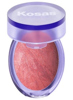 Kosas Blush is Life Baked Talc-Free Dimensional + Brightening Blush, Thrill - Vibrant Blood Orange 4.5g  - Image 1