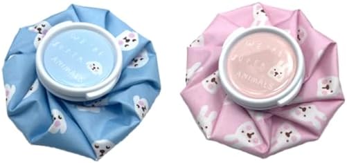 Generic 2 Pack (Blue+Pink) Hot and Cold Reusable Ice Bag for Sport Injuries, Women Pain Relief 6" Mini Hot Cold Therapy for Head Shoulder Back Knee 