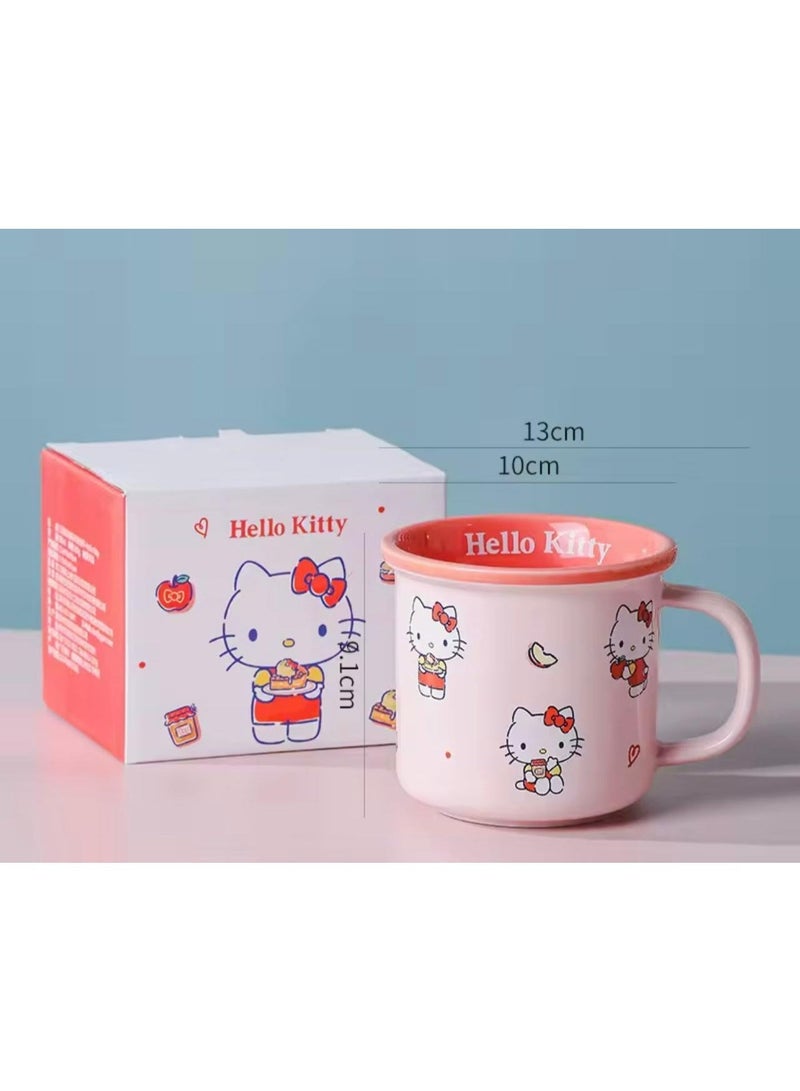 هالو كيتي كوب مق سيراميك بتصميم كرتوني مميز لشخصية هيلو كيتي الشهيرة مثالي للاستخدام اليومي والهدية - Image 2