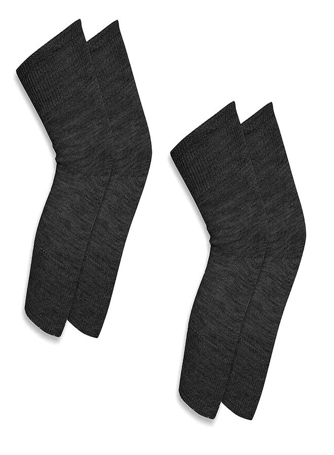 Atipriya Knee Warmers Woolen Knee Cap knee jacket For women Elastic Support Fully Stretchable (Grey) - 2 Pair - Image 1