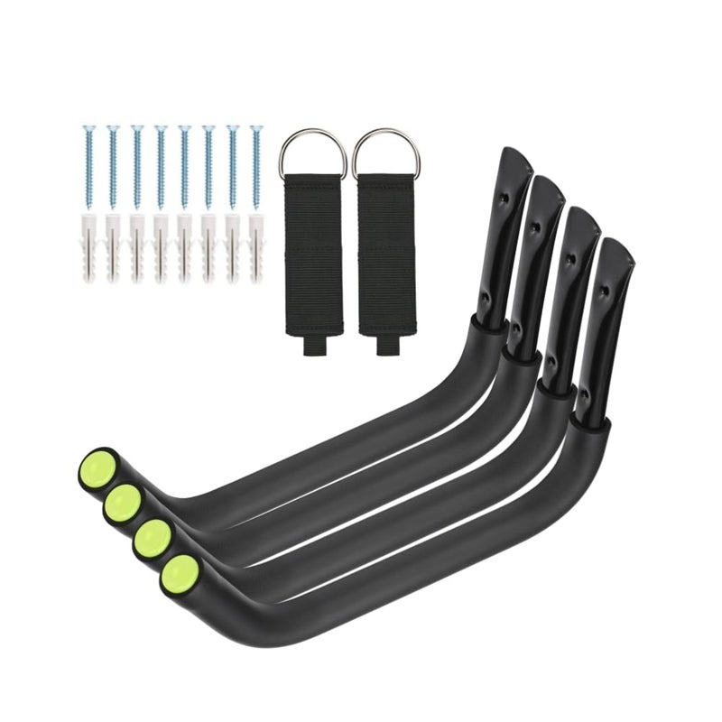 Aweilan Garage Storage Heavy Duty Hooks 15Inch Jumbo Arm Kayak Rack Heavy Duty Wall Hooks for Canoe Ladder Bicycle Folding Chairs Surfboard Snowboard Hose and Tools 4 Pack - Image 2