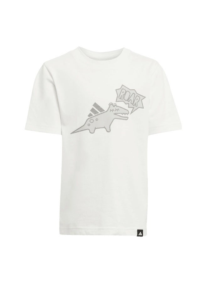 Adidas Lk Adiraptor T White Training T-Shirts For Kids 3-4Y - Image 1