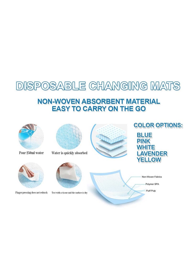 A TO Z A to Z - Disposable Changing Mat size (45cm x 60cm) Large- Premium Quality for Baby Soft Ultra Absorbent Waterproof - Pack of 12 - White  - Image 3