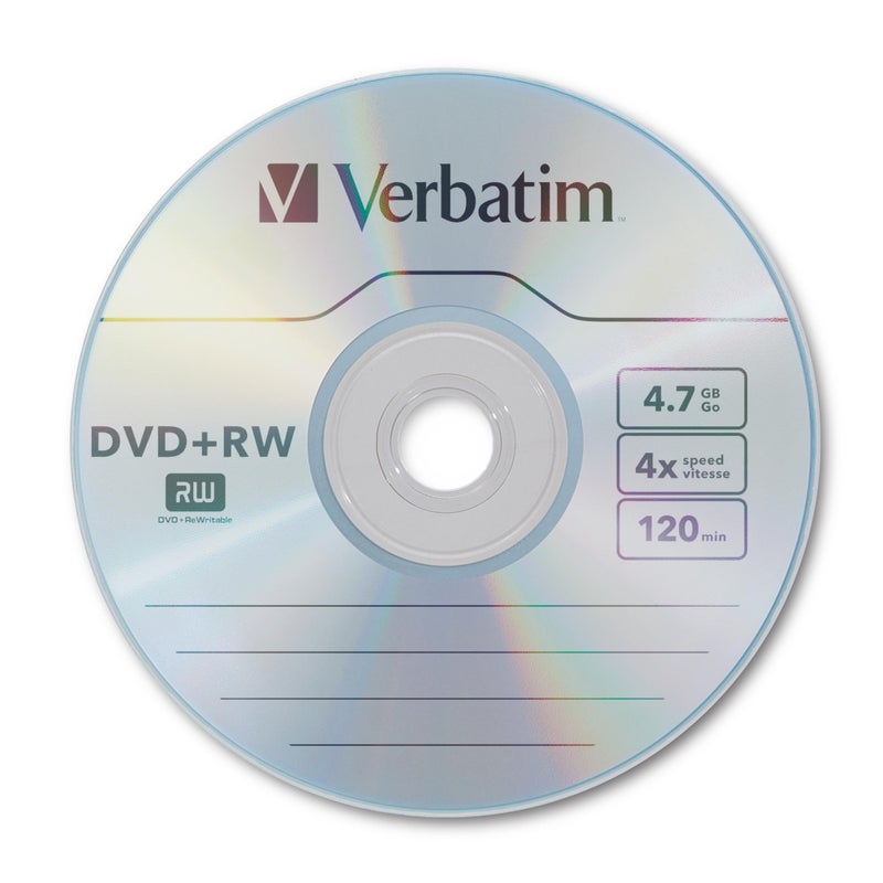Verbatim DVD+RW 4.7GB 120Min Up to 4X Blank Discs Rewritable Up to 1000 times - 30pk Spindle - Image 2