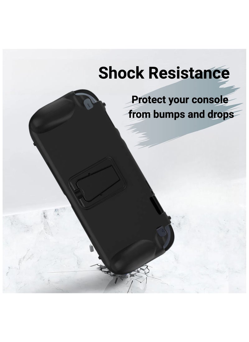 Protective for Nintendo Switch 2, anti-scratch, with Holder, Ergonomic design, TPU, Black