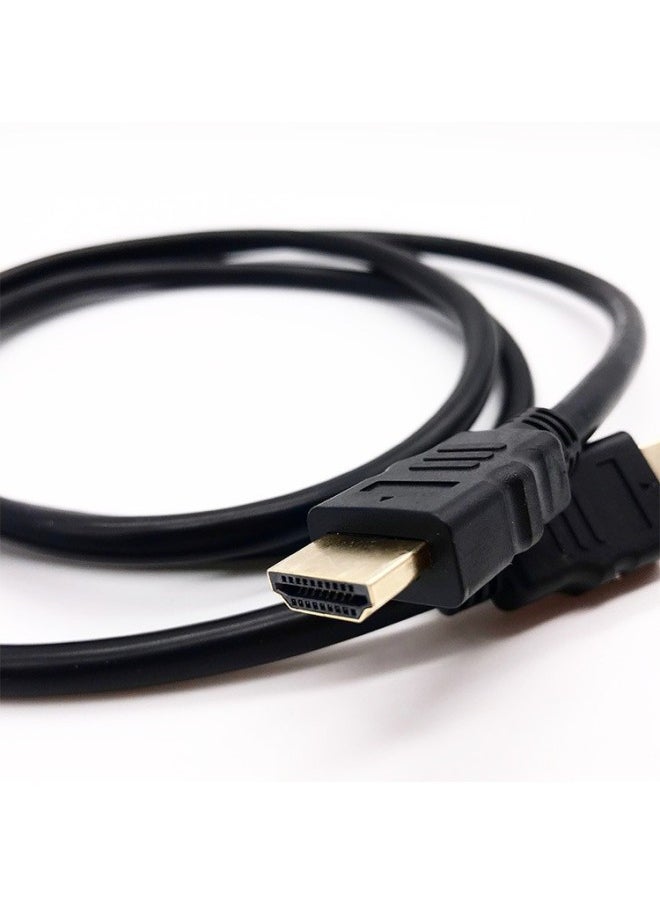 ماركة غير محددة خط HDMI عالي الدقة 1080 بكسل لصندوق الاستقبال، خط بيانات التلفزيون إصدار 1.4، اتصال فيديو بشاشة الكمبيوتر، خط HDMI - اللون: أسود - طول الخط: 0.3 متر (رأس مطلي بالنيكل)  - Image 4