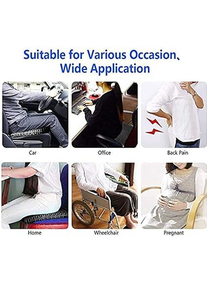 عام وسادة جل المقعد السميكة المزدوجة - غطاء حماية مضاد للانزلاق للمساعدة في تخفيف آلام الظهر والعصب الوركي - وسادة مقعد لكراسي المتحركين والوسادة المقعدة. - Image 4